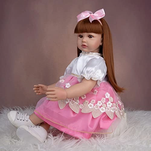 Rebirth Baby Doll - 48cm/58cm Silicone Limbs Cloth Body Panda Clothes Gift Set