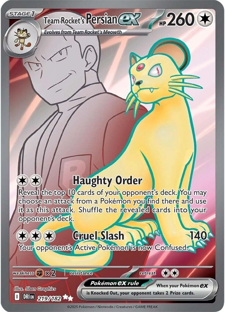 Pokémon Giovanni’s Persian ex 219/182