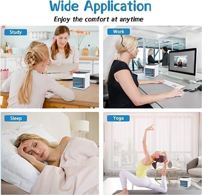 Portable Air Conditioner - USB Personal Mini LED Evaporative Cooler