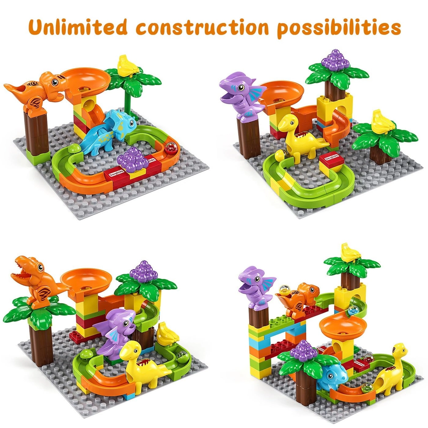Marble Run Building Blocks - Dinosaur STEM