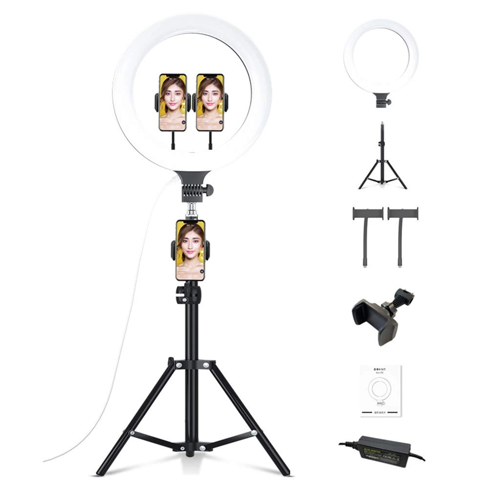 LED Ring Light - 18-inch 3 Color Modes 10 Brightness