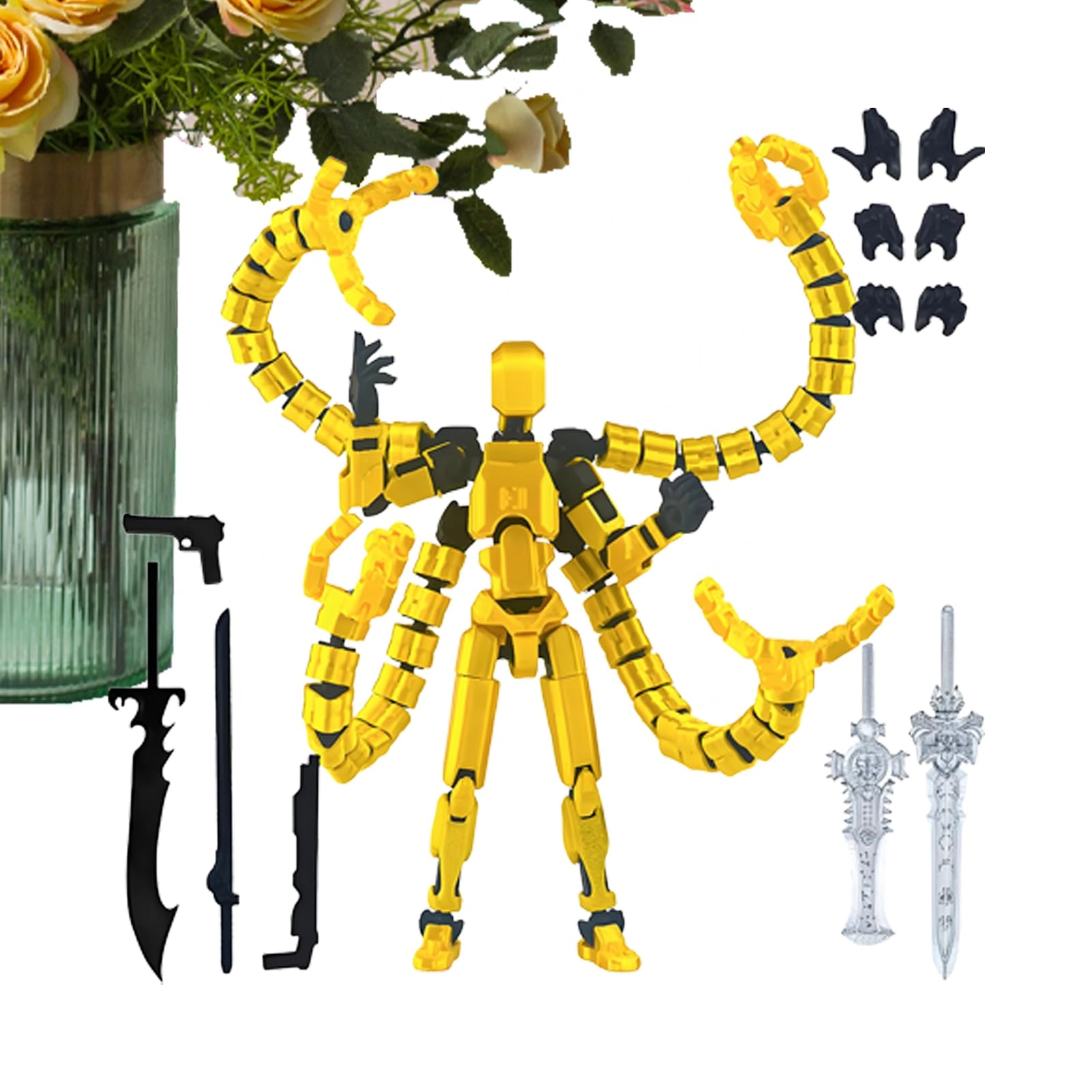 Générique 3D Printed Action Figure - Multi-Articulated Gold