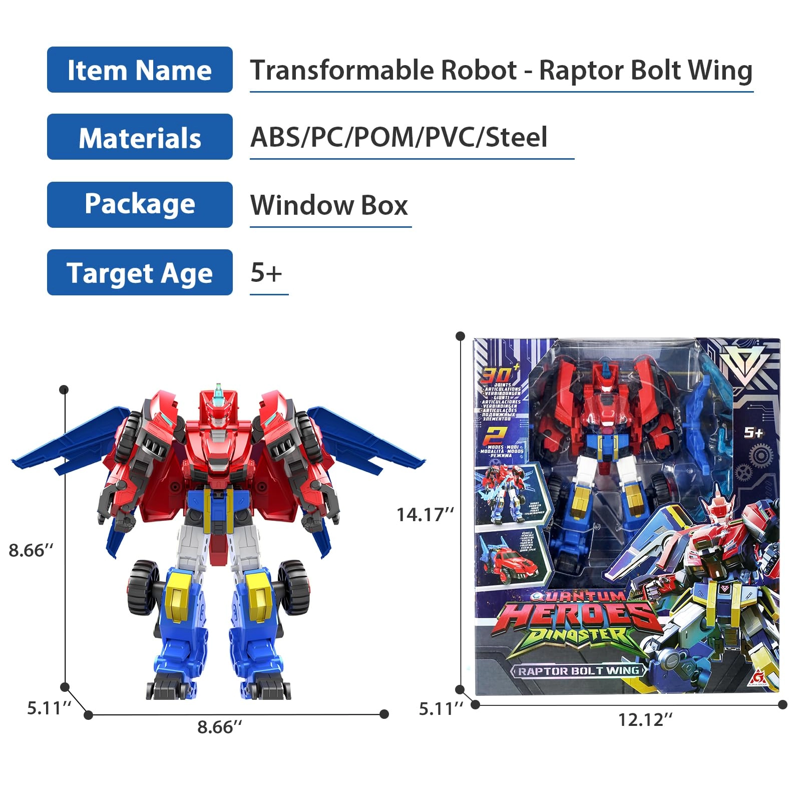 QUANTUM HEROES DINOSTER - Raptor Bolt Wing