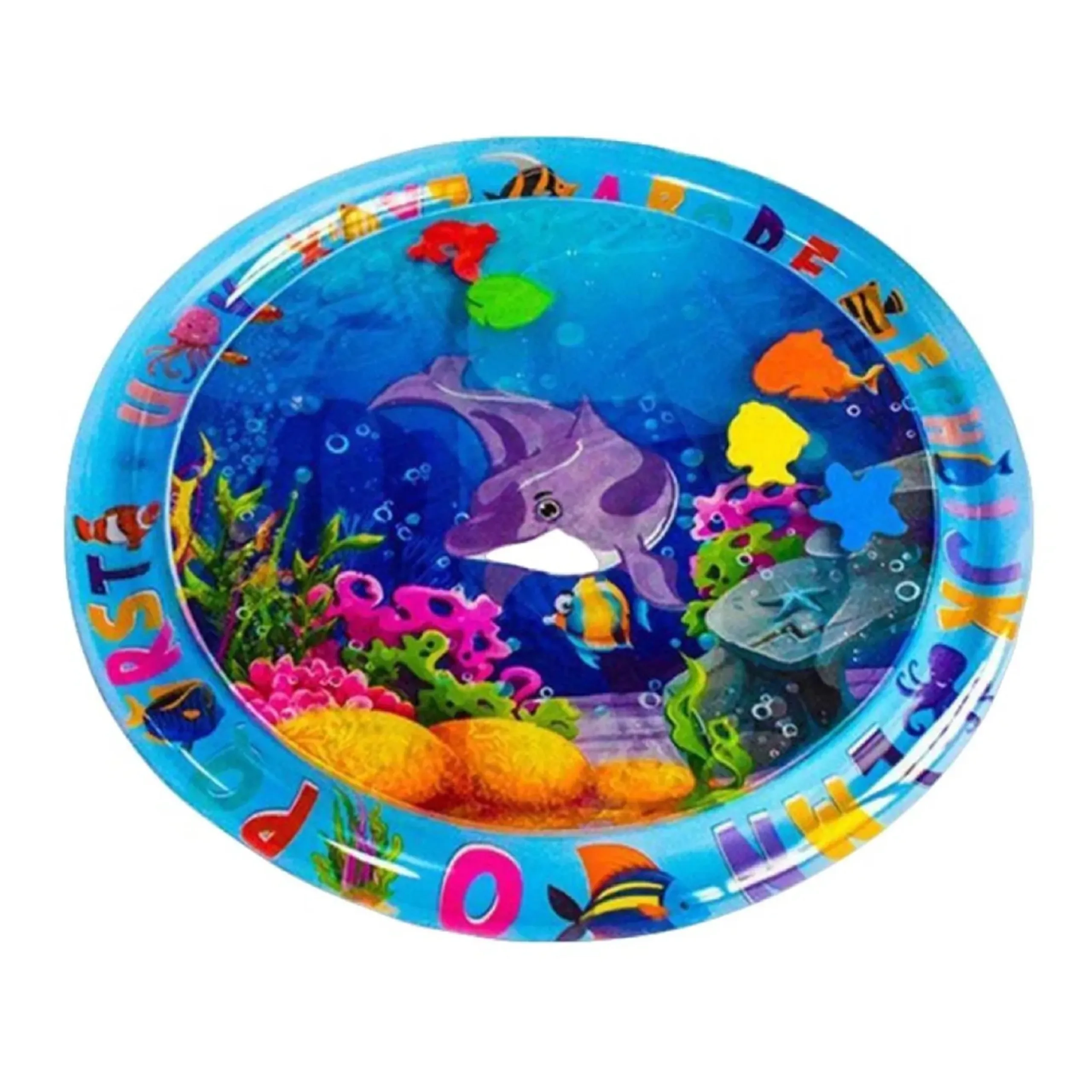 Tummy Time Inflatable Water Playmat - ocean-themed 0 month