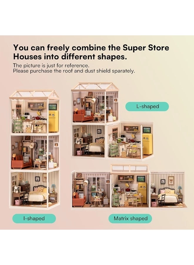 ROKR Miniature House Kit - 152 Pieces Wood