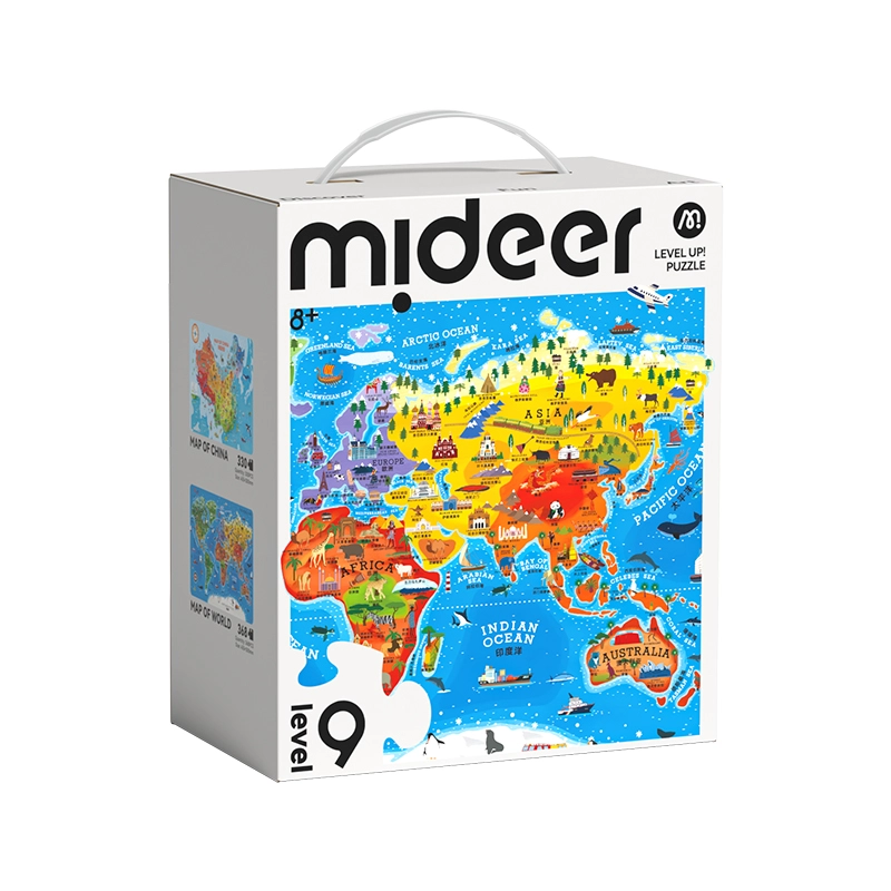 MIDEER World Map 2-in-1 Puzzle (30654455-MD1519) - 698 pcs