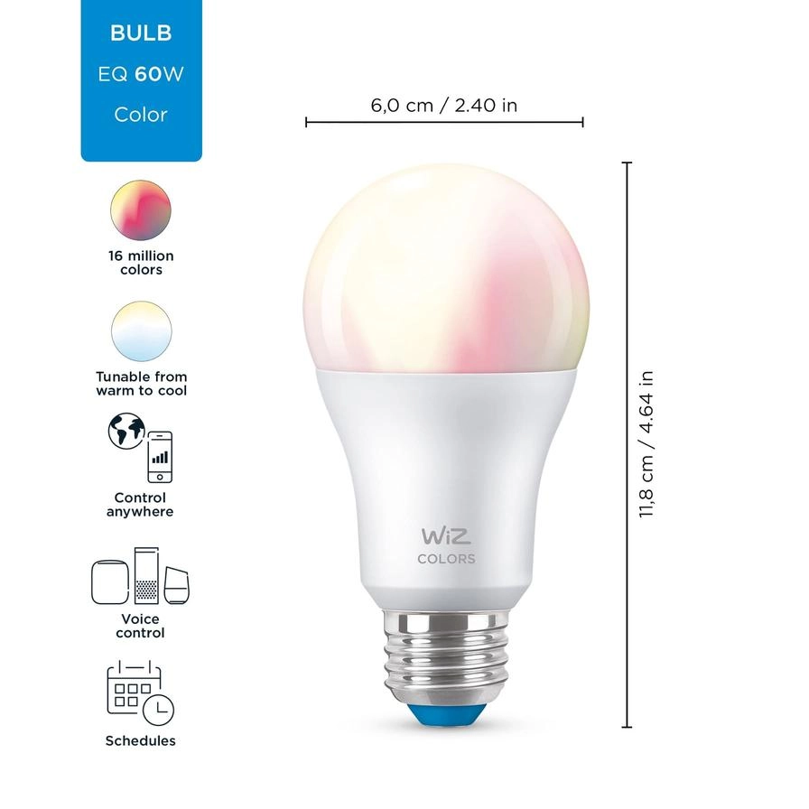 Colors Wi-Fi E 27 LED Light - 3 Pc.
