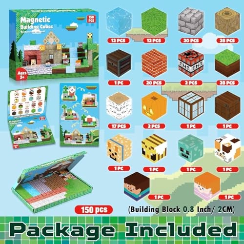 Magnetic Building Blocks - 150 pcs