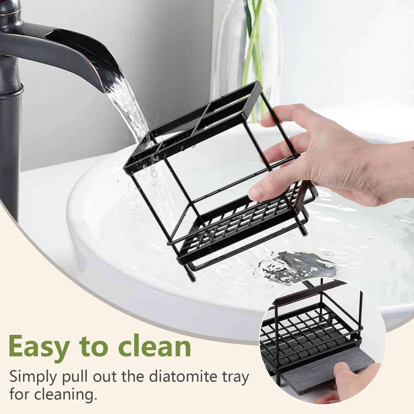 Toothbrush Holder - Countertop Shower Sink 5 Slots