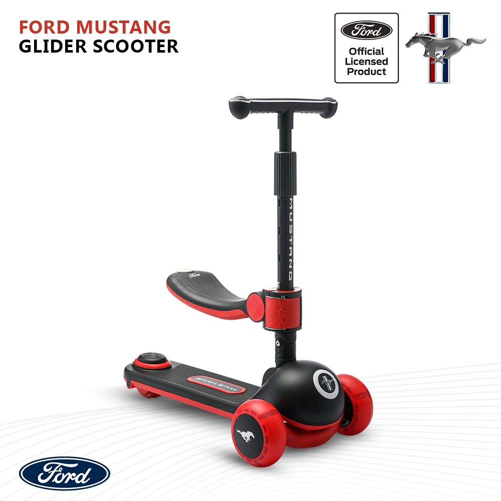 Ford Mustang Glider Kick Scooter + Seat