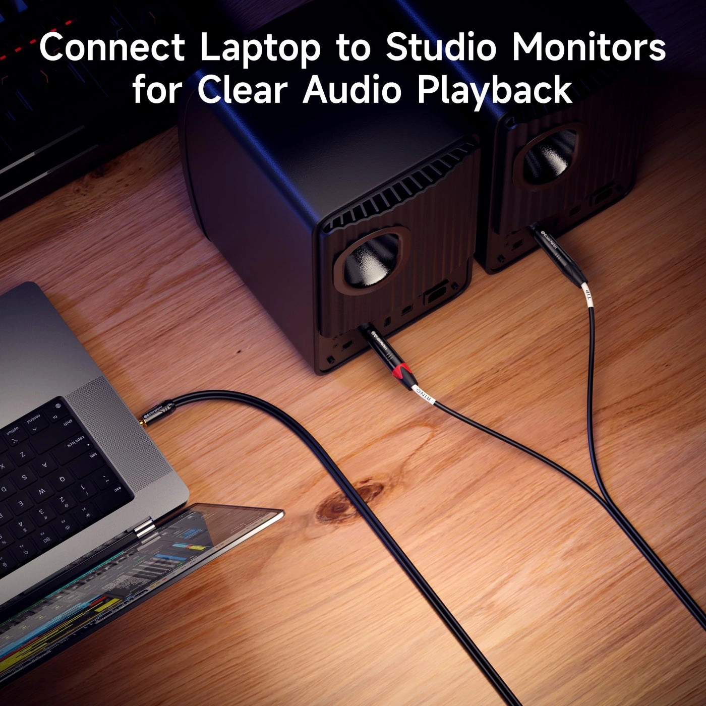 3.5mm TRS to Dual 6.35mm TS Breakout Cable - 3ft