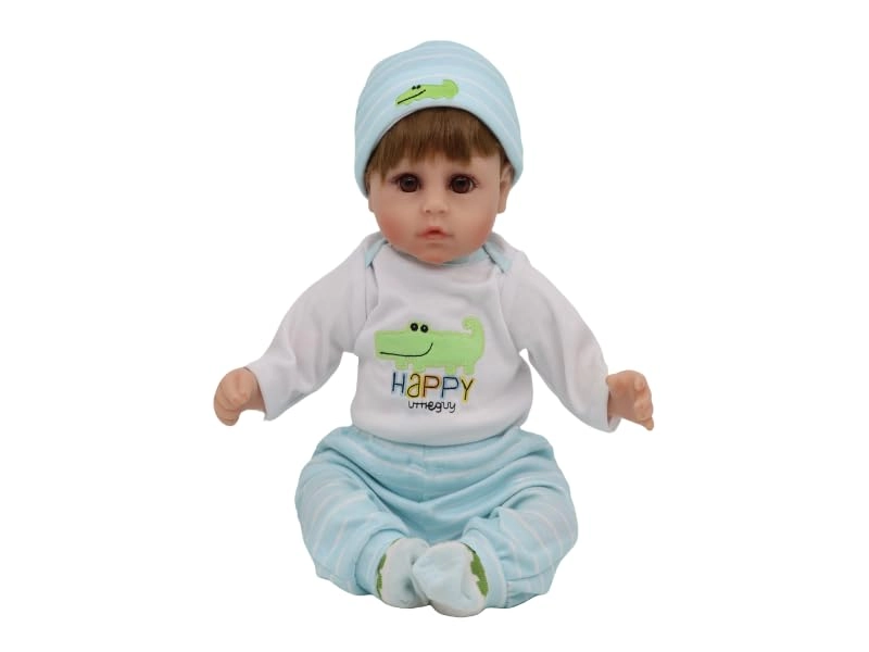 Reborn Baby Doll - 16" Silicone Vinyl Boy Gift Set