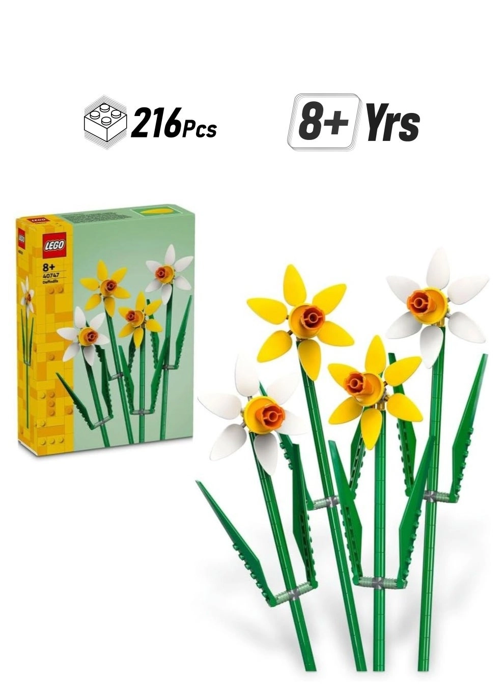 LEGO Daffodils Building Playset - Flowers 216 pcs