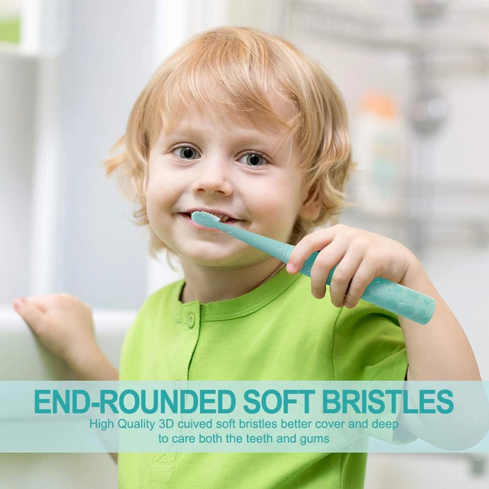 Sonic Kids Electric Toothbrush Replacement Heads - 7X More Plaque Removal Pink 4 Pack