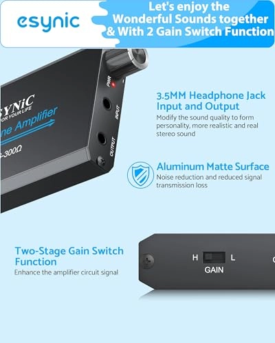 Headphone Amplifier - 16~300 ohm Rechargeable 3.5 mm