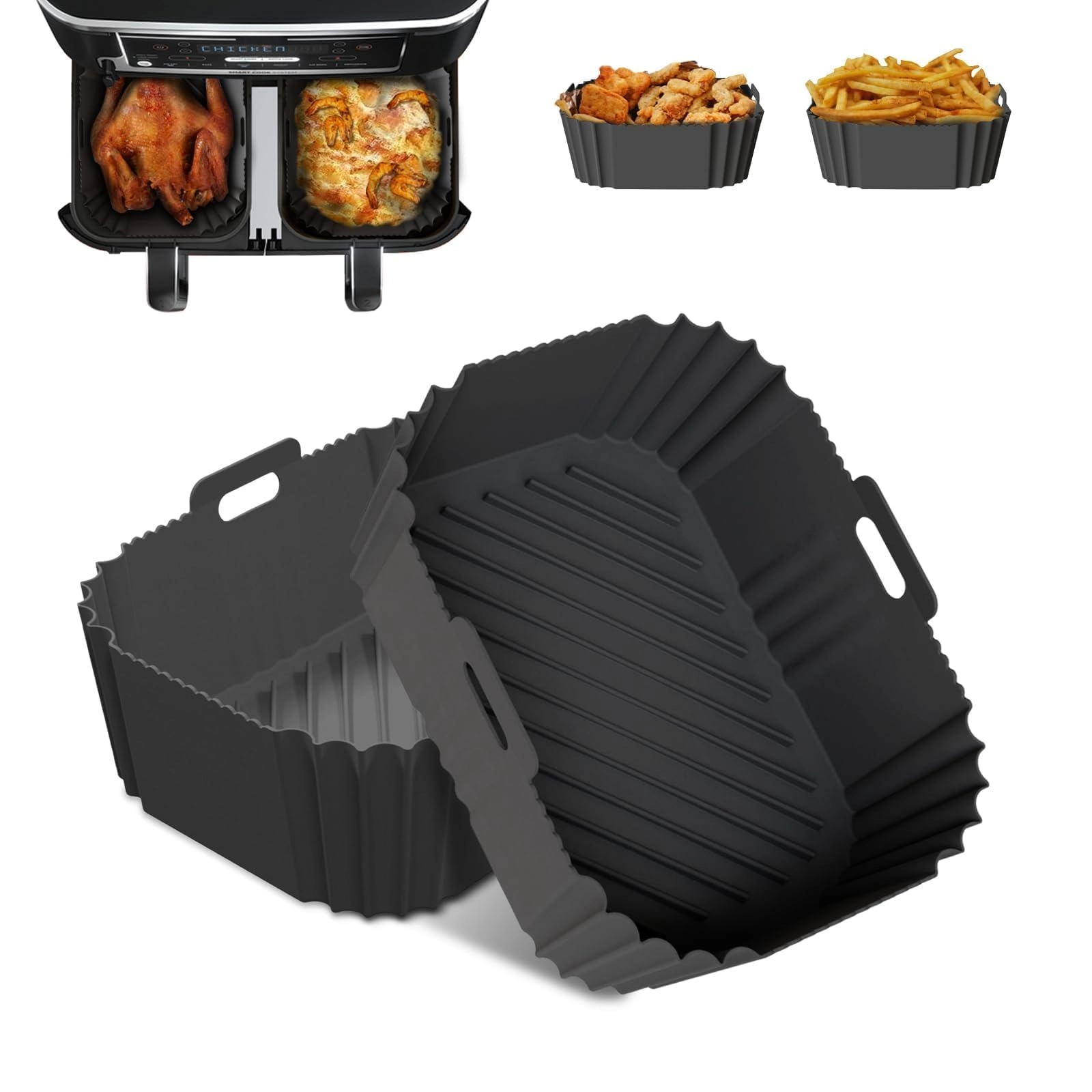 MAGEDON Silicone Air Fryer Liner - 2 Pack