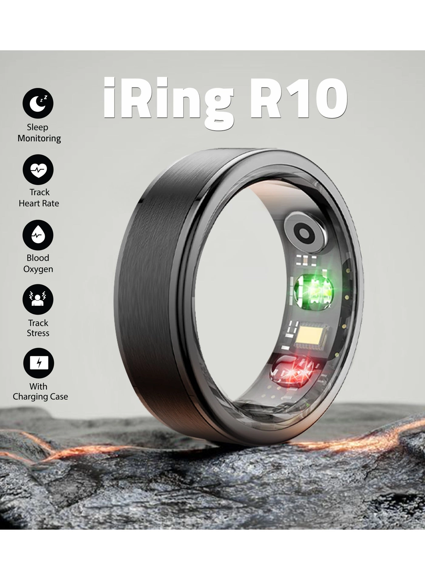 Smart Ring R10 - Blood Pressure Monitor Heart Rate Monitor SpO2 Monitor