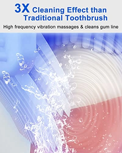 U-Shaped Ultrasonic Toothbrush - 360° Cleaning IPX7 Waterproof Rechargeable