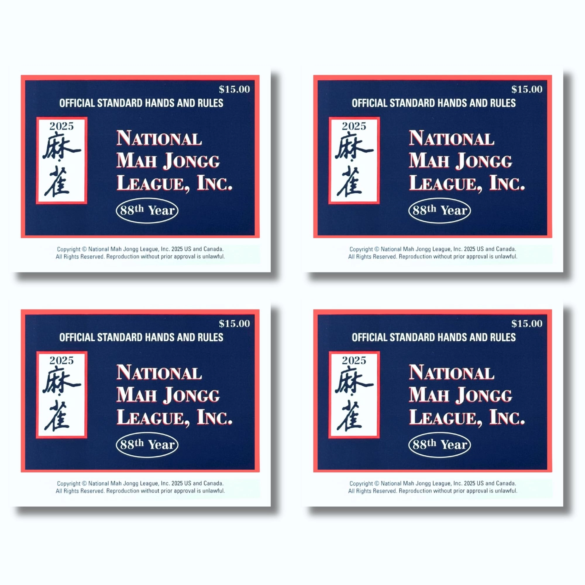 National Mah Jongg League INC. Mah Jongg Card: 2025 Edition Bundle