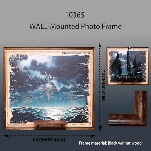 Wall Mount Display Stand - Compatible with 10365 Walnut wood