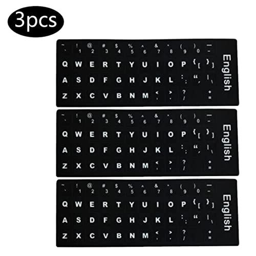 Keyboard Sticker - Black 3pcs Non-Transparent