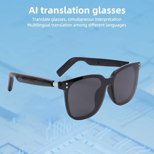 AI Translation Smart Glasses - Real Time Translation Microphone Speaker