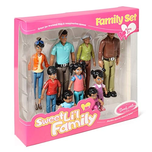 Sweet Li'l Family Dollhouse People - Set of 9 Plastic Ages 3+