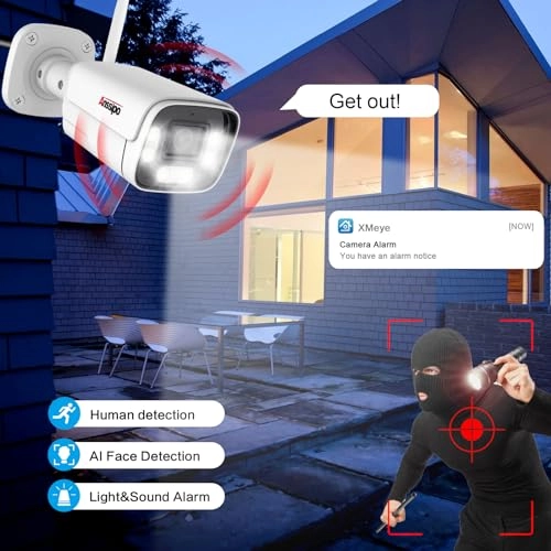 Wireless Security Camera System - 4 8CH 2304X1296P