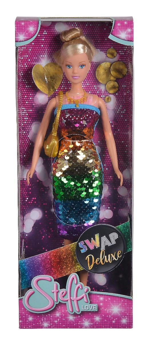 Steffi Love Fashion Doll - 29 cm Rainbow Sequin Dress Ages 3+