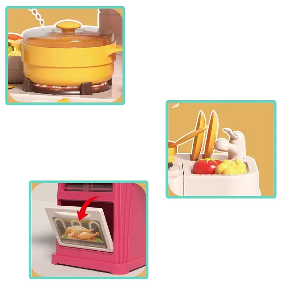 Kids Kitchen Pretend Play Cooking Set - 44 pcs (5551007-899-270)