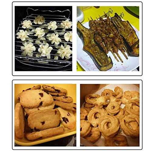 Double Layer Air Fryer Rack - Stainless Steel 5 Skewers