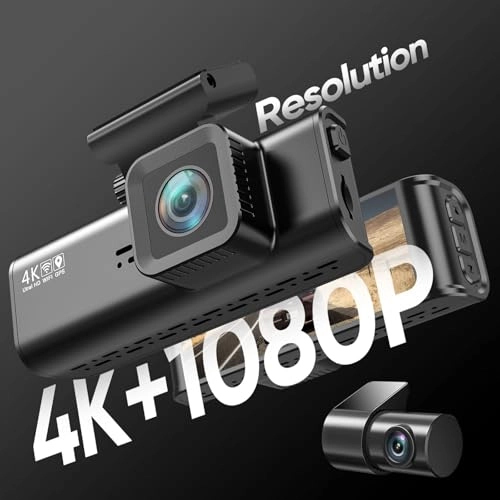 Dash Cam Front Rear 4K