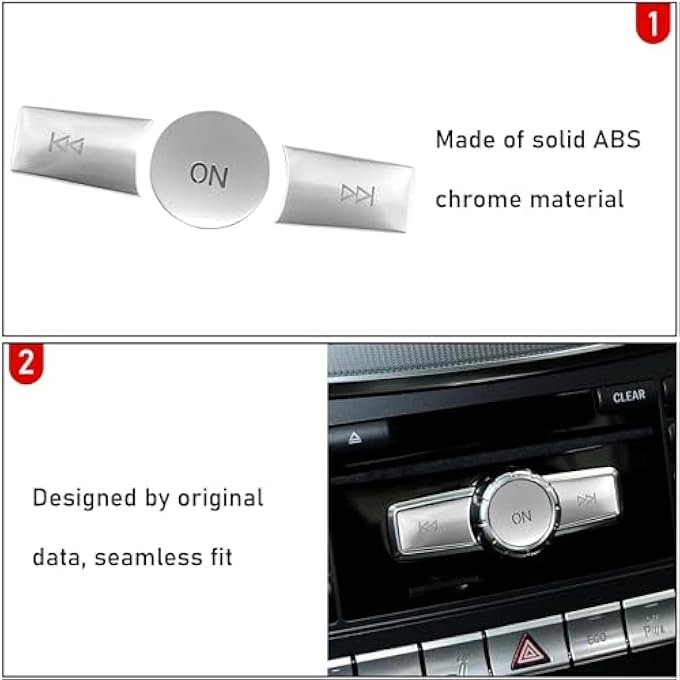 Radio Button Cover Stickers - Compatible With Mercedes Benz X204W204