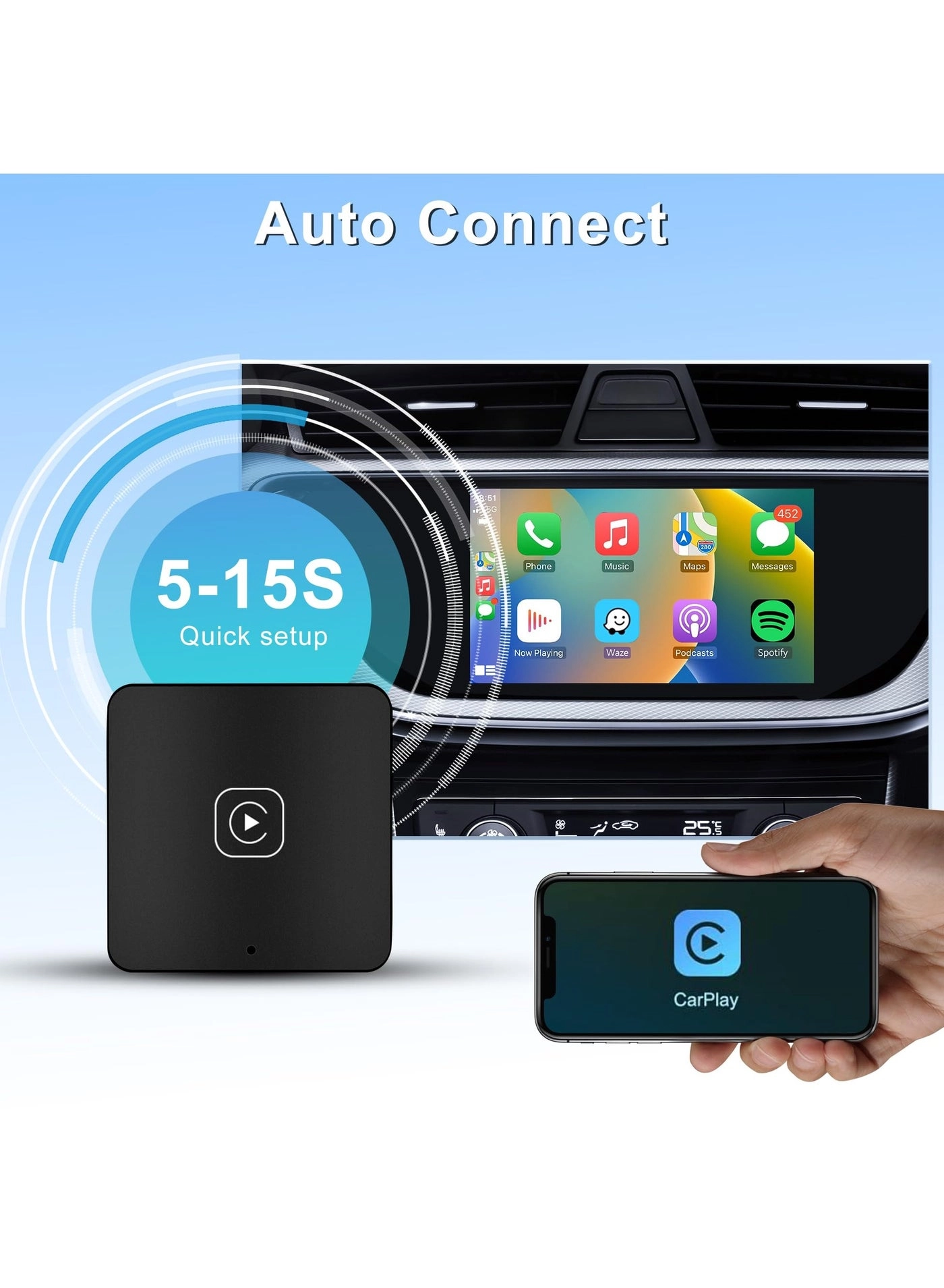 CarPlay Adapter - Wireless USB Type-C iPhone