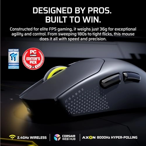 Sabre v2 PRO Ultralight FPS Gaming Mouse - Wi-Fi