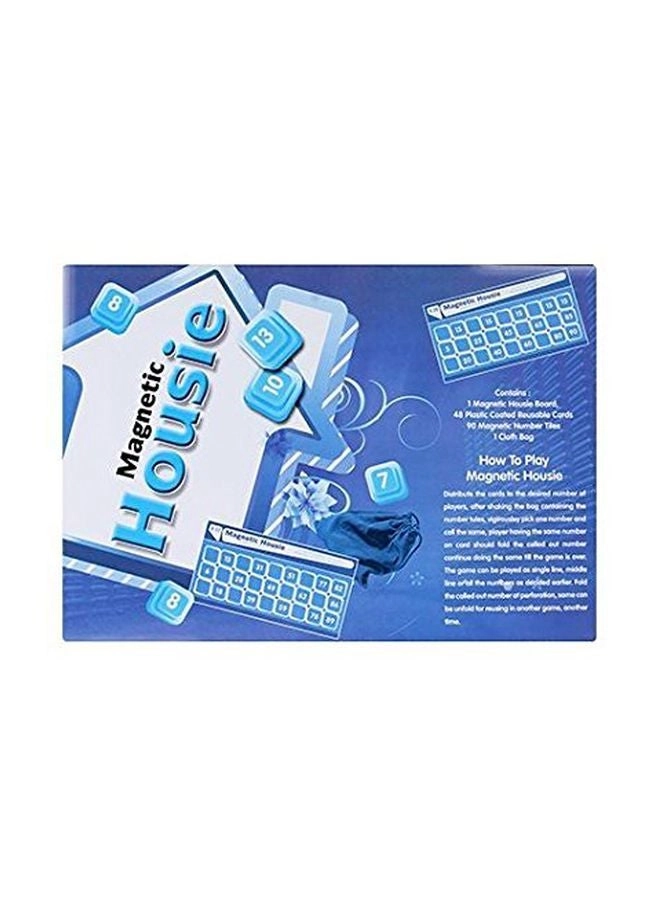 Magnetic Housie - Blue/Beige/White Plastic