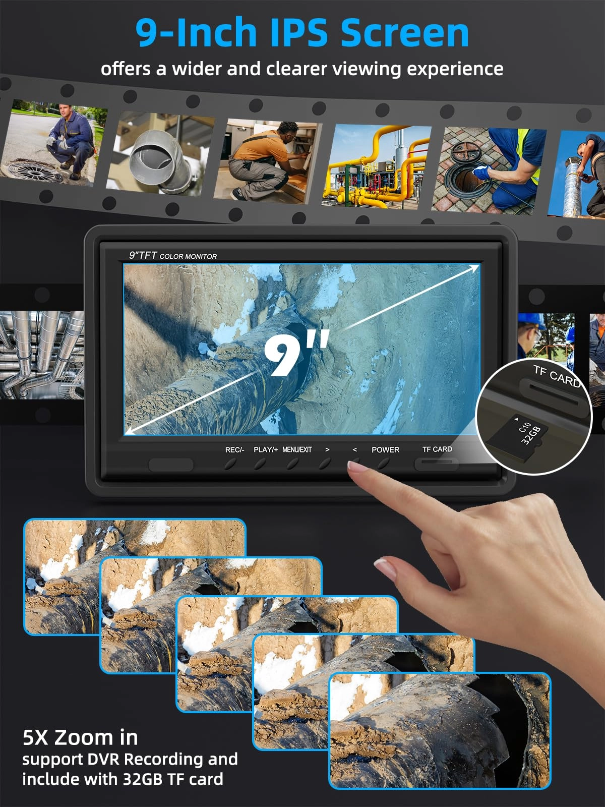 Sewer Camera - 20M/65FT 23mm