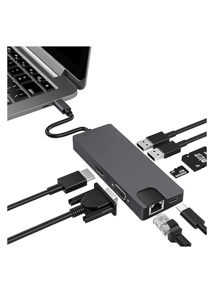 USB C Hub - Gigabit Ethernet Wireless Charging 4K HDMI