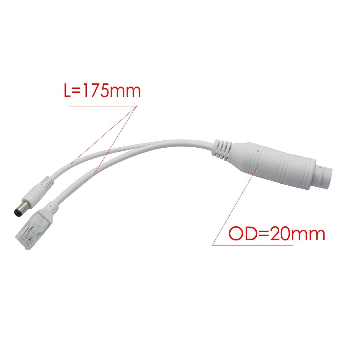 PoE Splitter Adapter - 48V to 12V IEEE 802.3af 10/100Mbps Pack