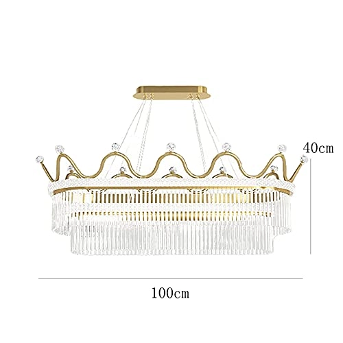 Crystal Chandelier - Golden tricolor light 100*38*30cm