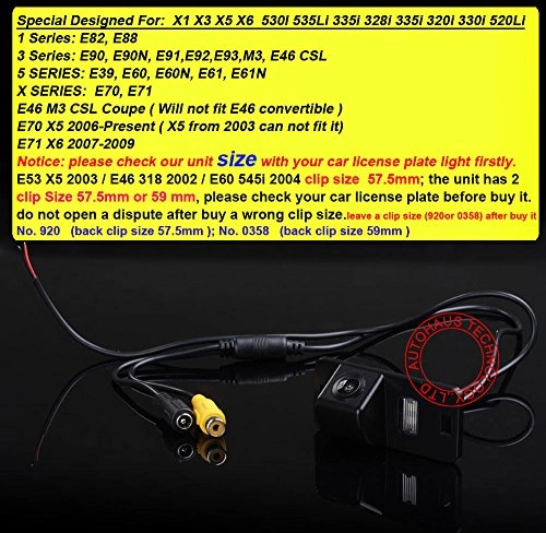 HD Color CCD Waterproof Vehicle Car Rear View Backup Camera - 628 x 586 Pixels