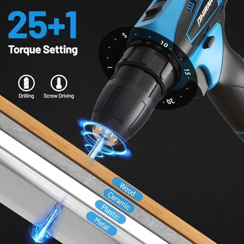 Cordless Drill Set - 1500 Milliamp Hours 12 Volts
