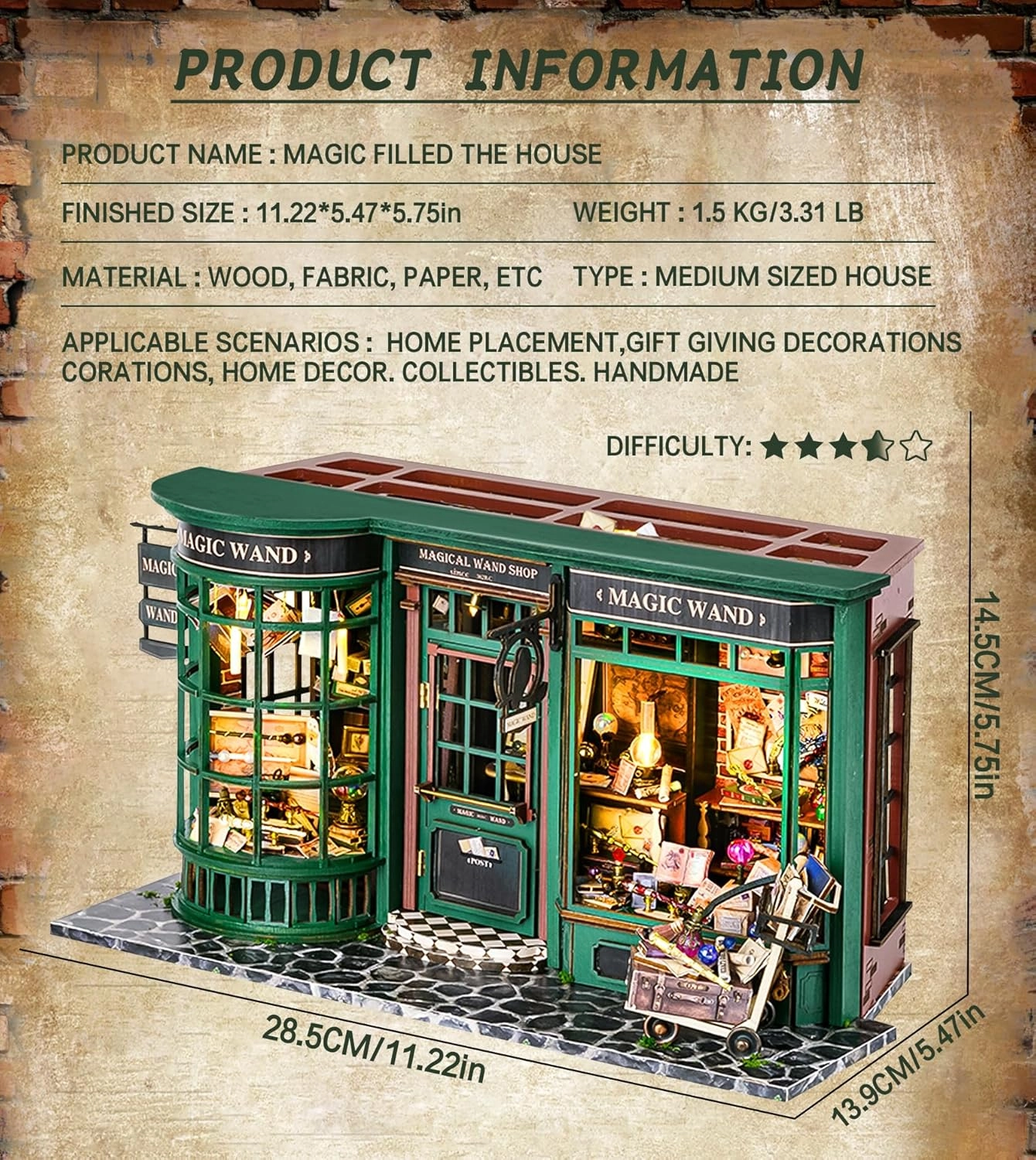 DIY Miniature Dollhouse Kit - 124 scale