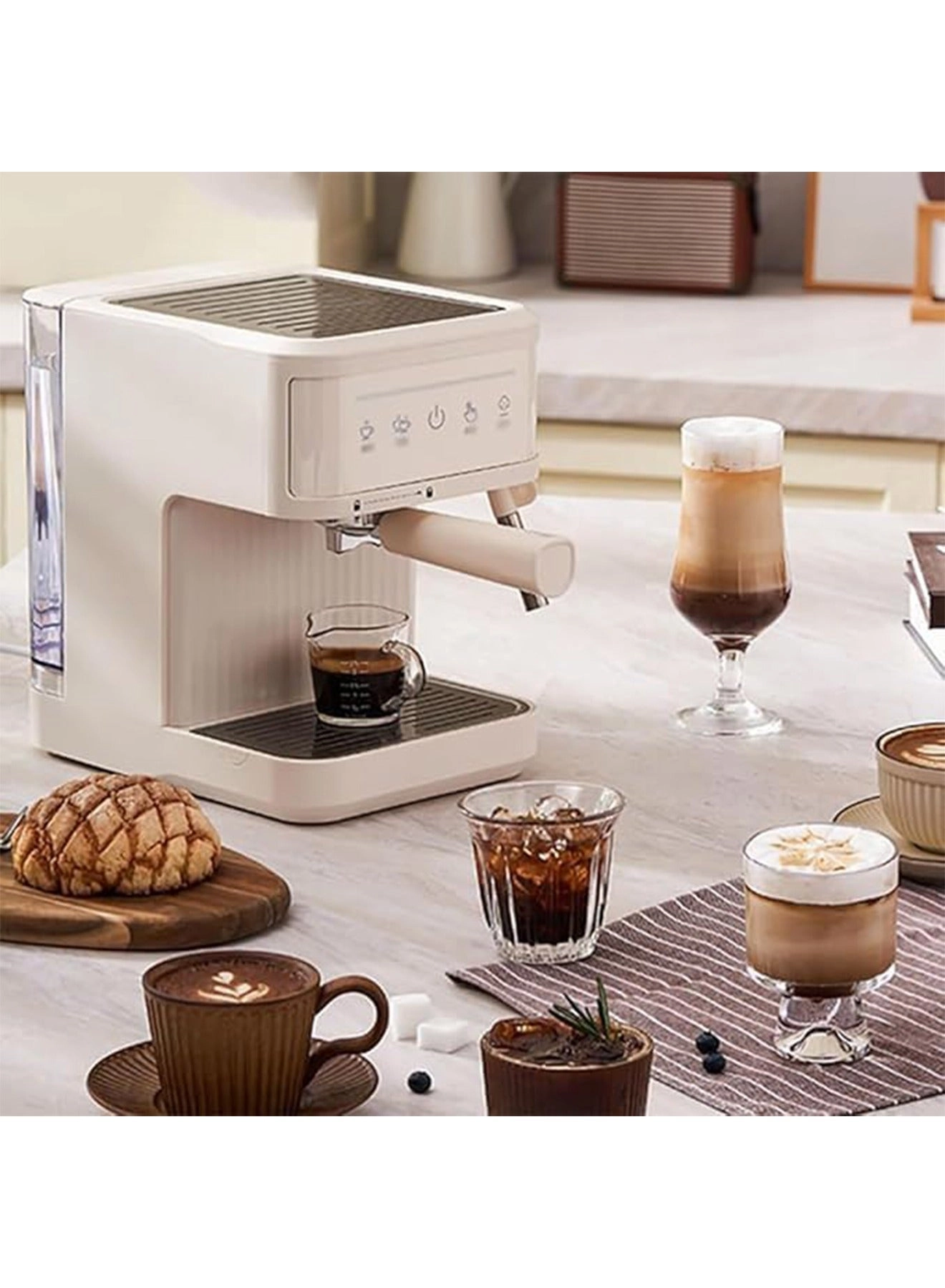 Automatic Coffee Machine - 20 Bar 3 Level Adjustable Steam