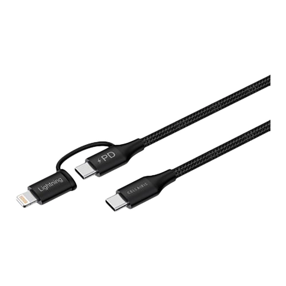 2-in-1 USB Cable USB-C to Lightning 1m