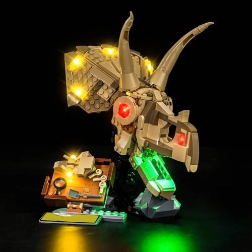 LED Light Set for LEGO Dinosaur Fossils Triceratops Skull 76969 - Copper