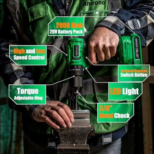 Brushless Cordless Power Drill - 2 Amp Hours