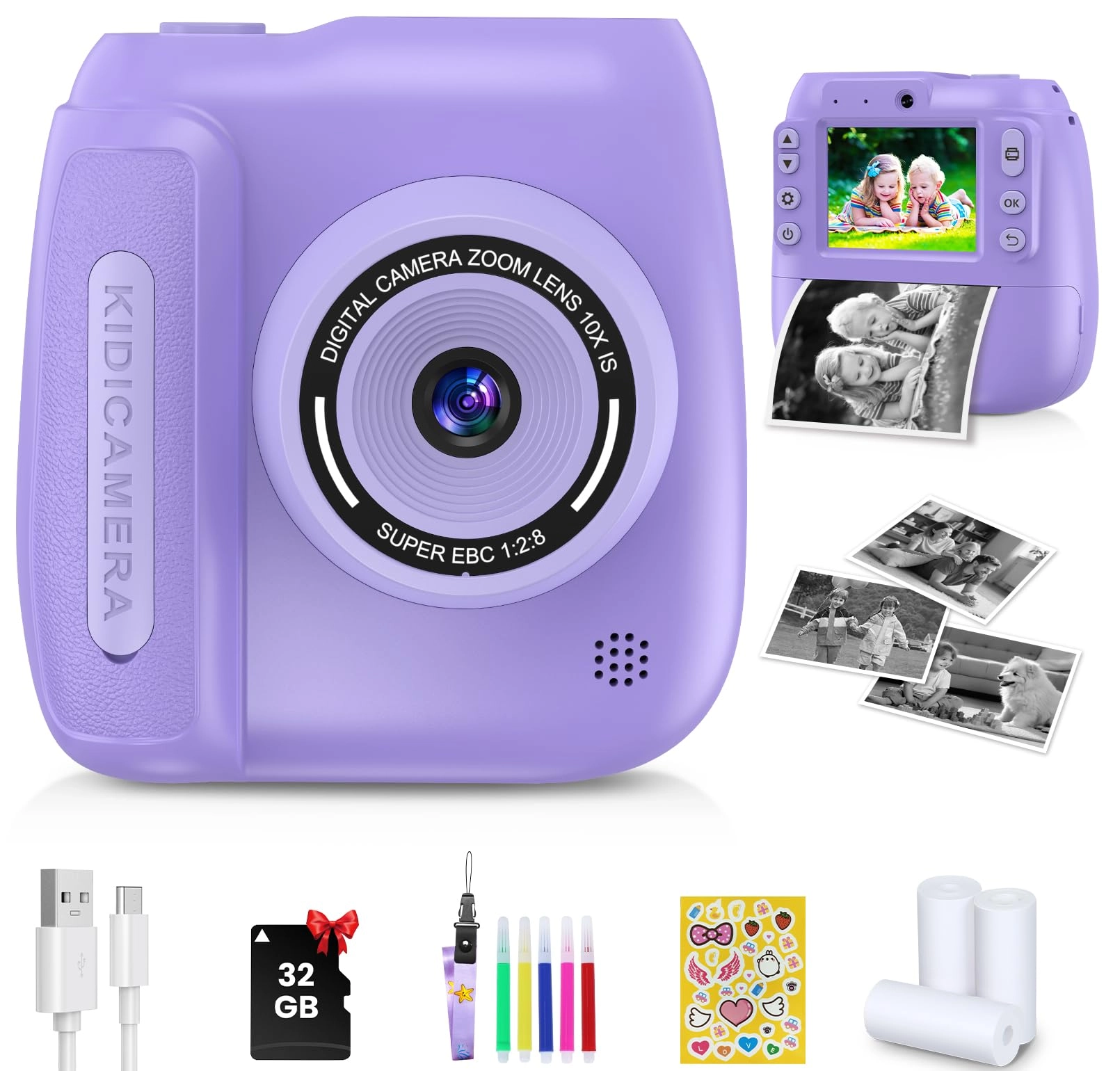 Kinderkamera - 1080P 32GB 2.4 Inch