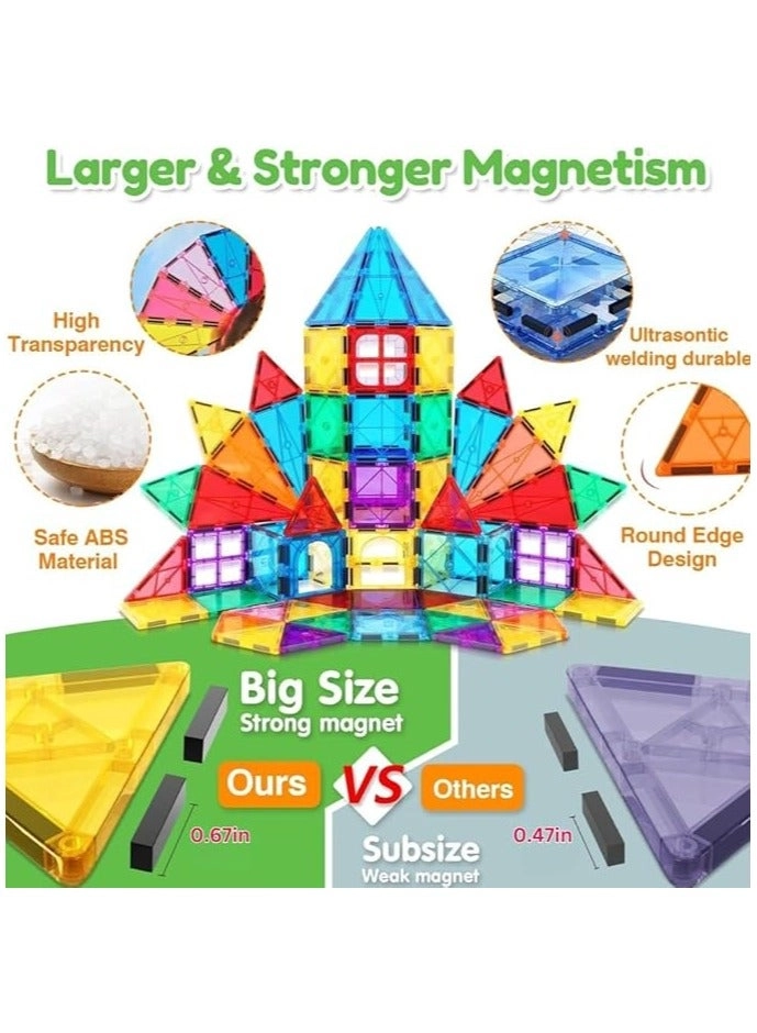 Fun Magnetic Tiles - 110 pcs