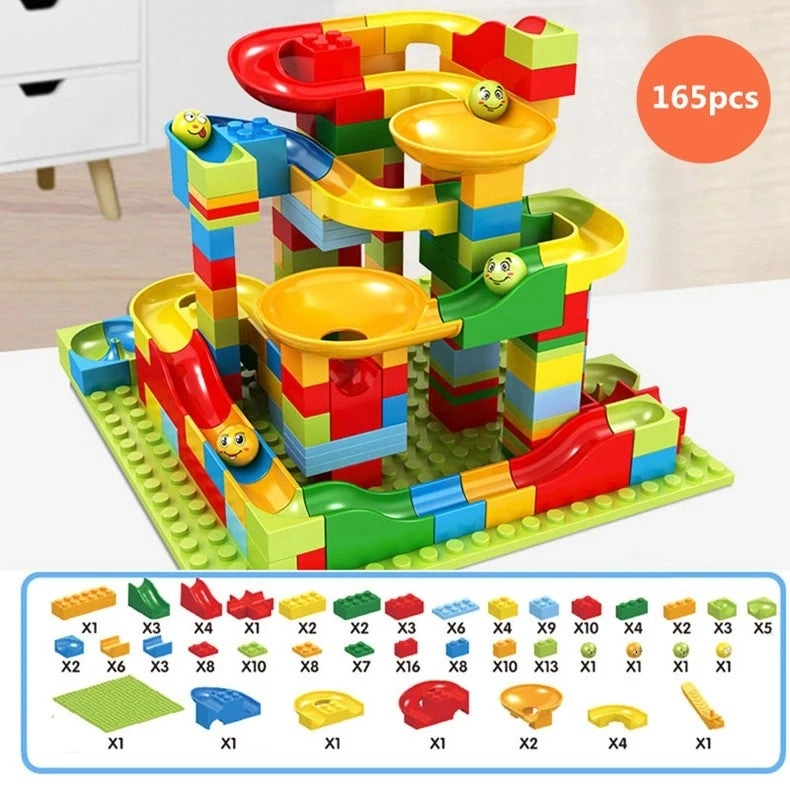 Bluejw Marble Race Run - 168pcs